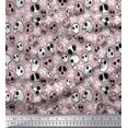 thumbnail image 1 of Soimoi Polyester Crepe Fabric Crossbone & Skull Halloween Printed Craft Fabric by The Yard 42 Inch Wide, 1 of 3