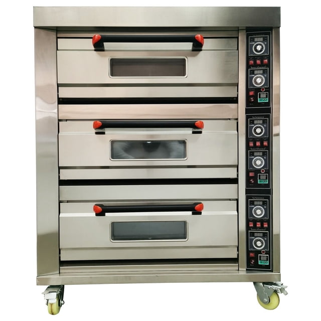 Commercial Electric Triple Pizza Oven Toast Baking Oven Independent Control 220V 3PH 19.8KW