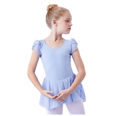 Summer Savings Clearance! PEZHADA Ballet Leotards For Girls,Girls Dresses,Baby Girls Children's Dance Leotard Clothes Summer Flying Sleeve Training Clothes Ballet One-piece Gym Suit Blue 12-13 Years