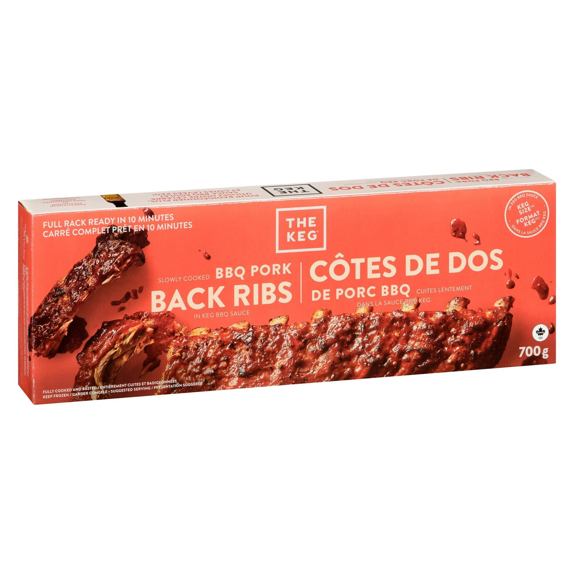 The Keg Côtes de dos de porc Sauce signature BBQ The Keg Côte de Dos de Porc 700g