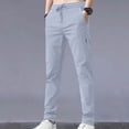 thumbnail image 2 of Mens Casual Pant Elastic Waist Drawstring Lightweight Trousers Loose Straight Leg Solid Pants with Pockets Gray XXXXL, 2 of 4