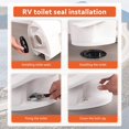 thumbnail image 4 of ORUYROP Joint de Toilette RV pour Pièces de Toilette 310-Compatible avec les Séries RV 300, 310 et 320-Kit de Joint de Toilette RV pour Pièce de Rechange 385311652, 4 of 7