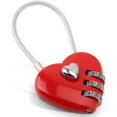 thumbnail image 1 of Jinsinto Serrure à Combinaison, Cadenas d'Amour Mignon à 3 Chiffres, mini Serrure de Porte Extérieure (Rouge), 1 of 5