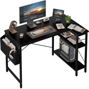 Shaped Computer Desk with Reversible Shelves  Inch Small Corner Desk with Storage Bag  Gaming Desk Computer Table Study Writing Table for Home Office Bedroom Small Space