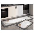 thumbnail image 2 of Zhuge Bathroom Rug Mat , Non-Slip Plush Shaggy Bath Carpet, Machine Wash Dry, Foggy black,24*16inch, 2 of 5
