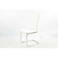 thumbnail image 1 of Chaises de salle à manger Aerys Marie avec base chromée en PU blanc (ensemble de 4), 1 of 5