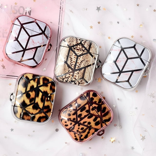 Étui de Protection pour Écouteurs Bluetooth à Motif Marbre Léopard pour AirPods