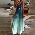 thumbnail image 2 of Kcodviy Robes Maxi pour Femmes Robe Maxi Été Sans Manches Boho Décontractée Robes pour Femmes Col en V Longues Robes Décontractées Longueur Genou pour Femmes Robe de Plage pour les Vacances, 2 of 5