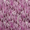 thumbnail image 1 of oneOone Silk Tabby Dark Magenta Fabric Abstract Face Sewing Material Print Fabric By The Yard 42 Inch Wide, 1 of 4