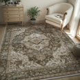 thumbnail image 1 of -Area Rug X Rugs for Living Room- Machine Washable Rug-Soft Living Room Rug-Vintage Non Slip Carpet-Rugs for Bedrooms Dining Room Living Room Office, 1 of 7