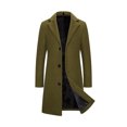 thumbnail image 1 of Innerwin Manteau Trench-Coat Homme à Col Cranté Manches Longues Décontracté Vert Armée 3TG, 1 of 2