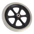 thumbnail image 2 of Wheelchair Wheel, Thickened Hub Walker Tire  Rolling Metal Ball Bearing Grey  For Replacement, 2 of 8