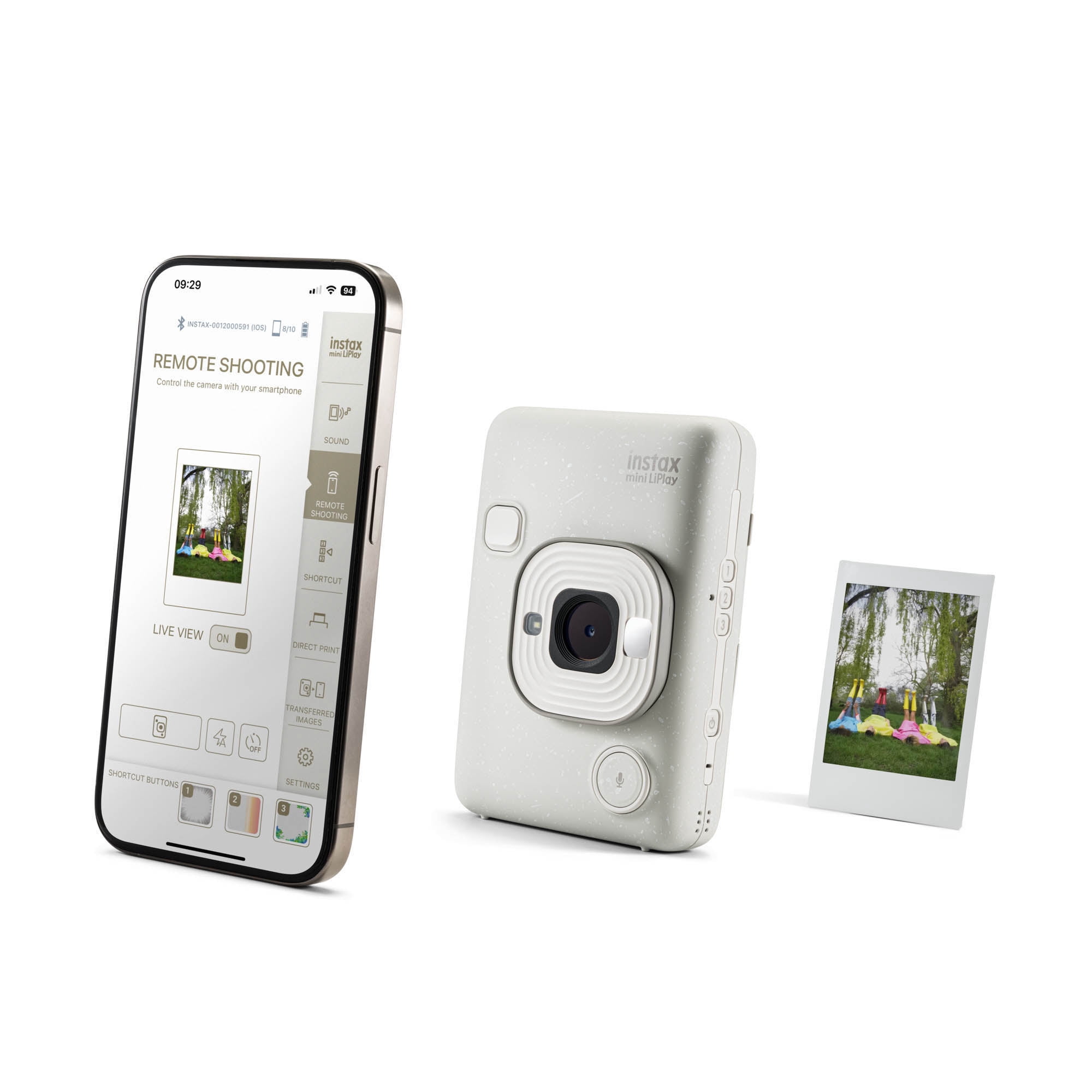 Appareil instantané hybride et imprimante pour téléphone intelligent FUJIFILM INSTAX MINI LiPlay - Blanc brumeux