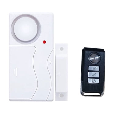 WHEANG Door Stoppers Wireless Door Alarm with Remote Window Opening Alarm Home Sensor Swimming Pool Alarm One Size White