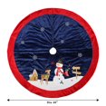 thumbnail image 2 of Holiday Time 48 inches Velvet Snowman Tree Skirt, Blue, 2 of 3