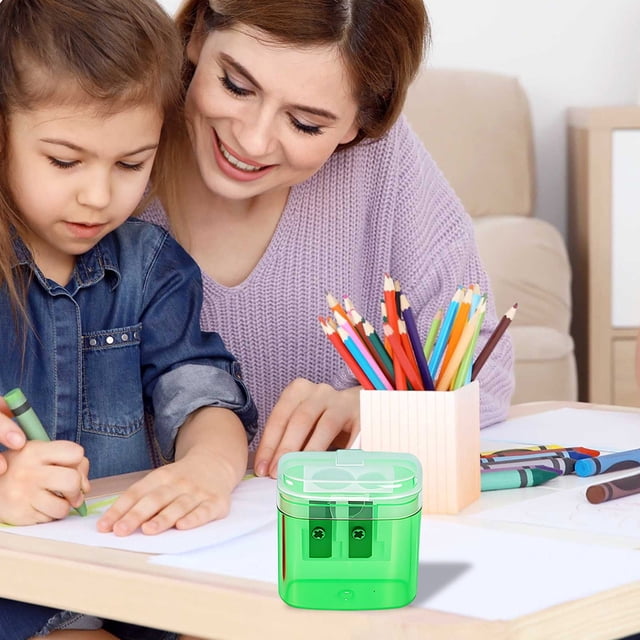 Covered Pencil Sharpener for Crafting and School Use Compact Handheld Hole Sharpener for Children Adults Students and Families