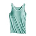 thumbnail image 1 of Timegard Débardeurs d'Été pour Femmes avec Soutien-Gorge Intégré Col Rond Débardeurs Confortables Vêtements de Détente Sans Manches Pjs, 1 of 6