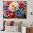 thumbnail image 1 of Designart Chrysanthemums framed wall art decor, Chrysanthemums framed wall Art, Chrysanthemums Vibrant composition I , Multi-Color Traditional Gold framed wall art, 20x12 inches Gold Frame, 1 of 5