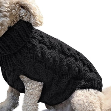 Fashiom Pets Chandail d'Hiver Uni pour Chien Tricoté Chaud Sans Manches Vêtements pour Animal