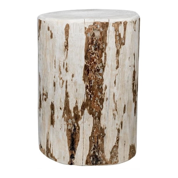 Montana Woodworks Handcrafted Transitional Wood Cowboy Stump in Natural