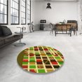 thumbnail image 4 of Ahgly Company Tapis d'Intérieur Rectangulaire Transitionnel Vert Lavable à la Machine, 7 Pieds x 10 Pieds, 4 of 7