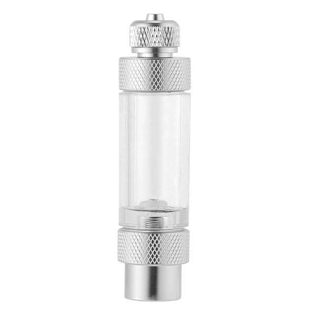 pitrice CO2 Bubble Single/Double Aquarium Aluminum Alloy Non-return CO2 silver 8cm 1Set