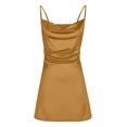 thumbnail image 4 of EQWLJWE Longue Robe pour Femmes Mode pour Femmes Couleur Unie Bretelles Dos Ouvert Robe Aguichant à Taille, 4 of 6