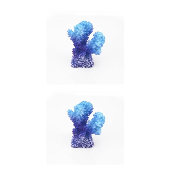 VONKY Resin Coral Starfish Plant Fish Tank Aquarium Ornament Decoration Decorative J 2Set