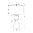 thumbnail image 4 of Monarch Specialties Lighting, 26"h, Table Lamp, Cream Ceramic, Ivory / Cream Shade, Contemporary, 4 of 4