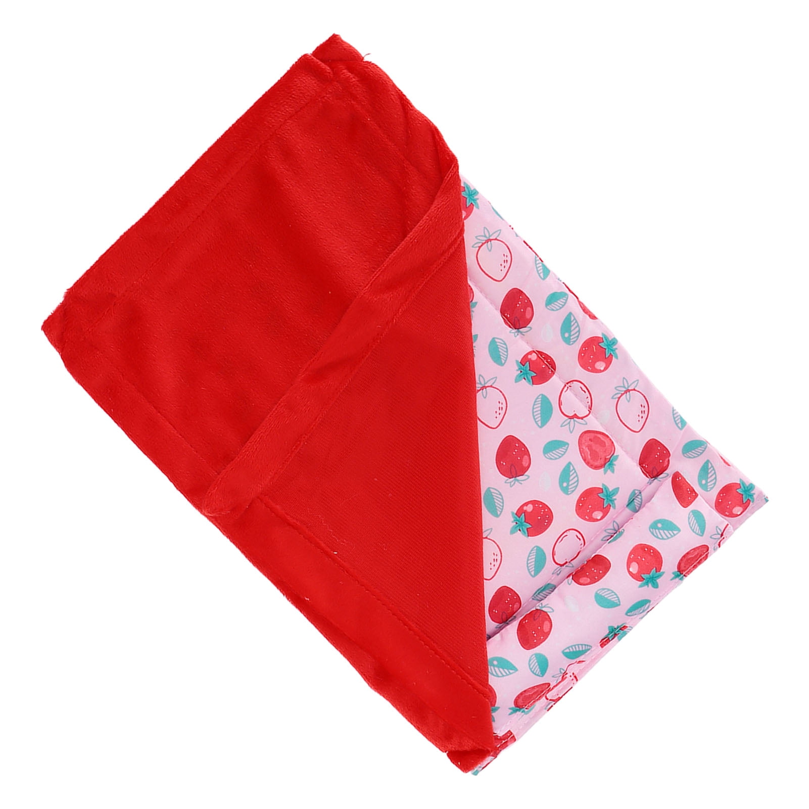 Lit de Dragon Barbu, Sac de Couchage pour Reptile Doux pour Léopard Fraise + Courtepointe Rouge