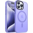 thumbnail image 1 of Entronix Heavy Duty Case For iPhone 15 Pro Max,14 Pro Max, Translucent Matte Back, Magnetic Sturdy Case, Purple, 1 of 5