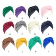 thumbnail image 3 of Lot de 1 Disque Concentrique Turban Africain Pré-Noué Léger Mode Couvre-Chefs pour Femmes Rouge Vin, 3 of 5