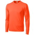 thumbnail image 1 of Gravity Threads Long-Sleeve Moisture-Wick Athletic Shirt - Neon Orange - 3XL, 1 of 2