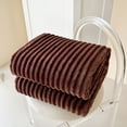 thumbnail image 4 of Coffee 100Cm All-Purpose Fleece Blanket Quick-Dry Ribbed Surface Microfiber Indoor Outdoor Use #02CJf, 4 of 6