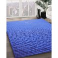 thumbnail image 3 of Ahgly Tapis Rond Lavable en Machine Intérieur Transitionnel Bleu Ciel, 6 Pieds Rond, 3 of 7