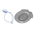 thumbnail image 3 of Esquirla Sitz Bath Multipurpose Sturdy Anti Overflow Soak Pan for Bathroom Dorm Hotel Gray with Flusher, 3 of 8