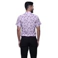 thumbnail image 3 of BESTMAN Chemise en Coton pour Hommes à Manches Courtes Imprimée Col Mandarin Chemise Décontractée, 3 of 5