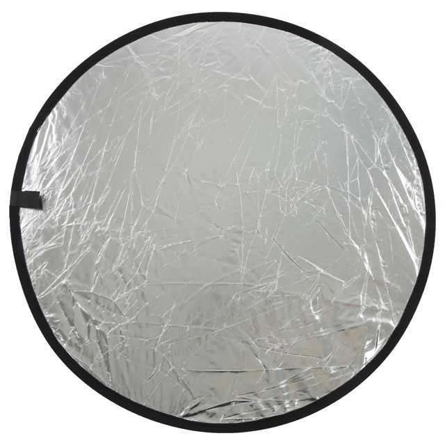 Silver And White Reflector, Photography Reflector Round Stereoscopic 2 In 1 With Storage Bag For Outdoor Lighting 80cm / 31.5in