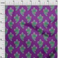 thumbnail image 2 of oneOone Cotton Poplin Fabric Leaves & Floral Block Printed Fabric 1 Yard 42 Inch Wide, 2 of 4