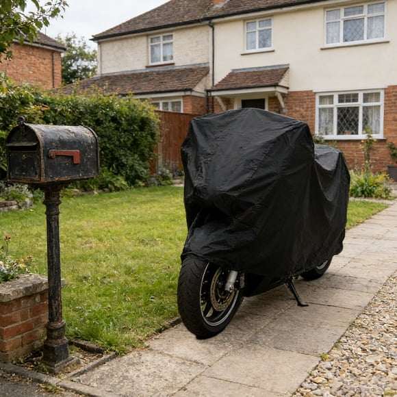 Housse de Moto Imperméable, anti-UV, Coupe-Vent, Antipoussière, Universelle, Convient au Stationnement Intérieur Extérieur et au Rangement, Protection du Véhicule