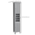 thumbnail image 3 of kleankin Armoire de Rangement Haute pour Salle de Bain avec Étagères, Gris, 3 of 10