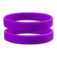 thumbnail image 2 of Trayknick 2Pcs Fashion Silicone Wristbands Wrist Bands Solid Color Sports Design Bracelets Purple, 2 of 13