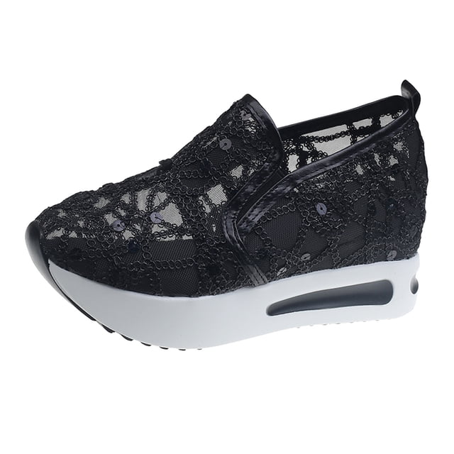 Kcodviy Chaussures Décontractées pour Femmes en Maille Tricotée Respirante, Robe, Bout Pointu, Semelle Plate, Chaussures Décontractées pour Femmes, Chaussures de Bureau Décontractées