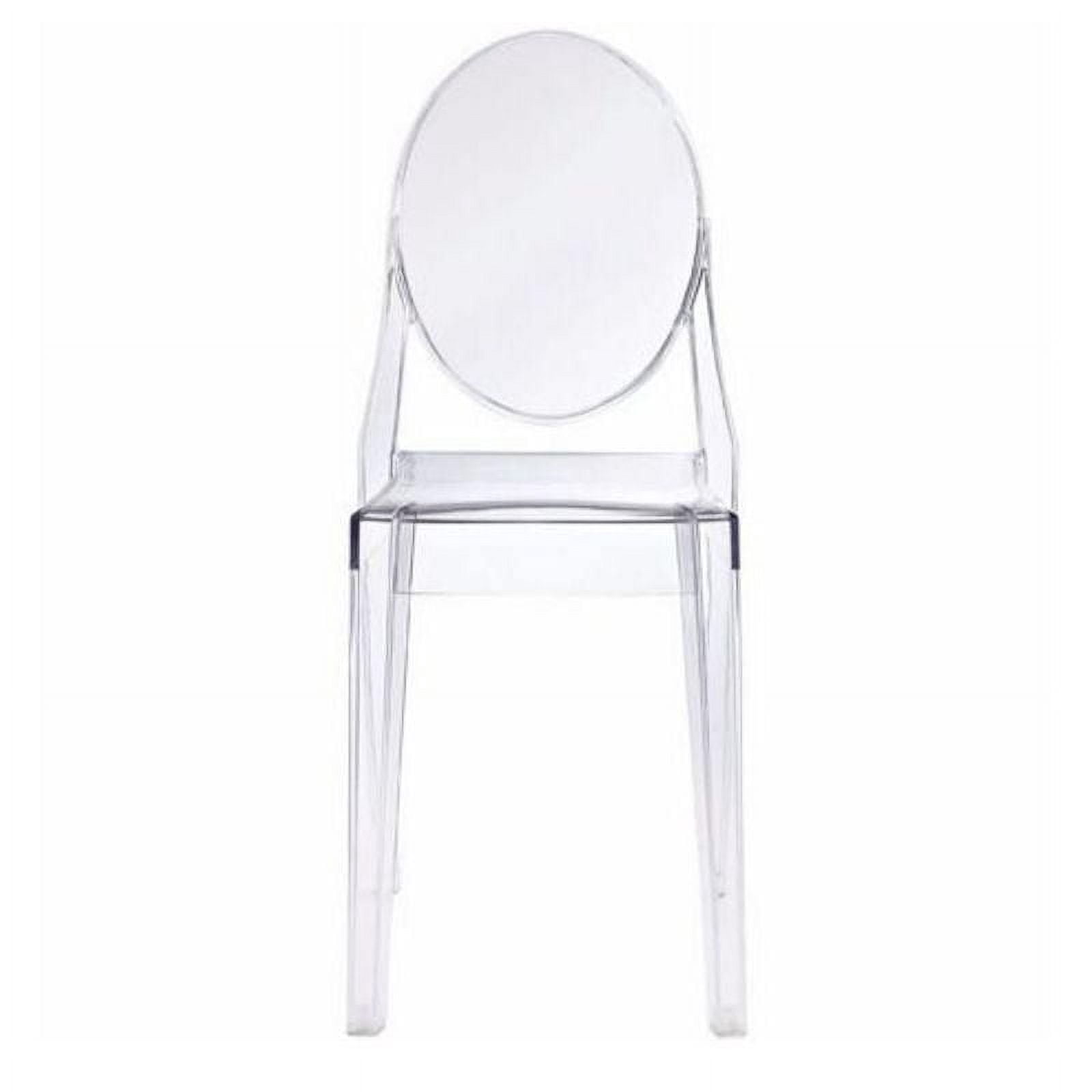 Modern Ghost Side Chair – Transparent Clear Acrylic Dining Chair with Durable Design, Stackable for Dining or Accent Spaces