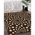 thumbnail image 3 of Ahgly Company Tapis d'Intérieur Lavable en Machine Carré Transitionnel Noir Brun, 3 Pieds Carré, 3 of 7