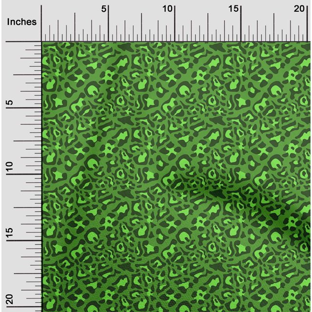 oneOone Rayon Green Fabric Animal Skin Craft Projects Decor Fabric Printed By The Yard 56 Inch Wide-ZGW