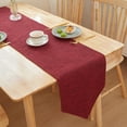 thumbnail image 1 of JASKFLY Long Table Sheer Runner for Weddings & Parties Solid Color Linen Table Runner 30x210cm(120 -150cm Tables)Claret, 1 of 9