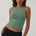 thumbnail image 2 of MIASHUI Womens Tank Tops Trendy Summer Crewneck Sleeveless Casual Basic Top,Green,S, 2 of 6