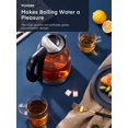thumbnail image 4 of FOHERE Electric Kettle, 1.7L Glass kettle with 5 Temperature Control and 5 Colors LED Lights, Cordless Kettle with Stainless Steel Inner Lid & Bottom, 4 of 9