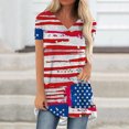thumbnail image 2 of Birdeem Femmes Mode Décontractée Chemises Imprimées Manches Courtes T-Shirt Ample Hauts Tunique Blouse, 2 of 6